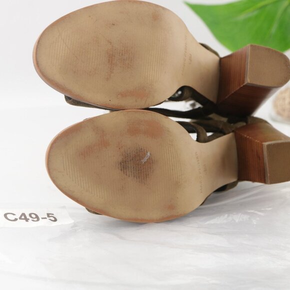 Marc Fisher Womens Calinda Sandal Size 9.5 Olive Green Suede Block Heel Bootie - Picture 11 of 13